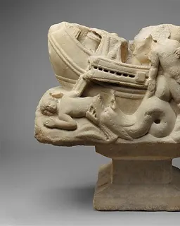 Table Base with Jonah Swallowed and Cast Up by the Big Fish by Anonymous