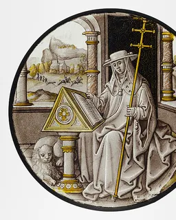 Roundel with Saint Jerome in his Study by Pseudo-Ortkens