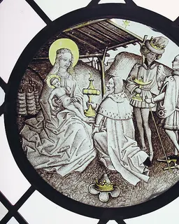 Roundel with Adoration of the Magi by Anonymous
