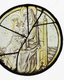 Roundel with Saint Anne with the Virgin and Child by Anonymous