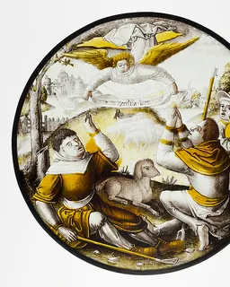 Roundel with Annunciation to the Shepherds by Anonymous