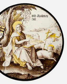 Roundel with Saint John the Baptist by Anonymous