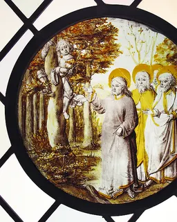 Roundel with Christ and Zacchaeus by Anonymous