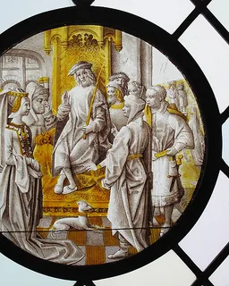 Roundel with Susanna Before the Judge by Anonymous