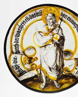 Roundel with Christ as Savior of the World by Anonymous