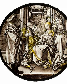 Roundel with Adoration of the Magi by Heinrich Aldegrever