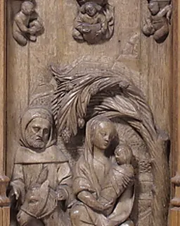 Panel with the Flight into Egypt by Anonymous