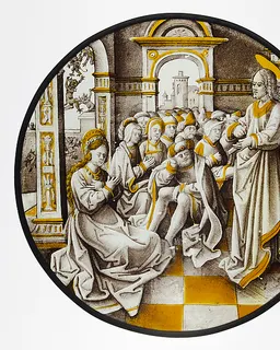 Roundel with Christ and the Adulterous Woman by Pseudo-Ortkens
