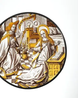 Roundel with Annunciation to the Virgin by Anonymous