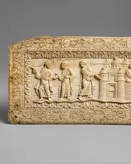 Plaque with Scenes at Emmaus by Anonymous