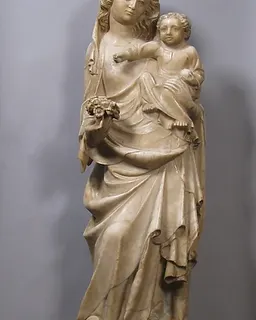 Standing Virgin and Child with Pedestal by Anonymous