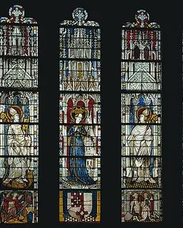 The Virgin Mary and Five Standing Saints above Predella Panels by Anonymous