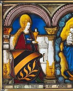 Marriage Panel of Gabriel Weydacher and his wife Juliana Wemis with the Virgin and Child and Saints Barbara and Catherine by Leonhard Beck