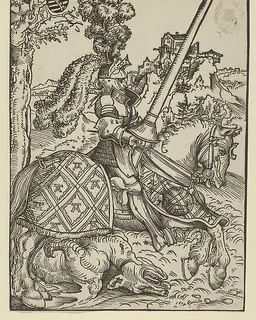 St George on Horseback with the Dead Dragon by Lucas Cranach the Elder