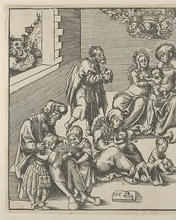 The Holy Family and Kindred by Lucas Cranach the Elder
