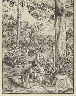 St. Jerome in the Wilderness by Lucas Cranach the Elder