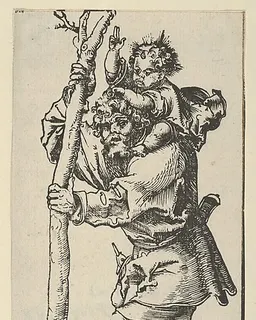 A Silver Statuette of St. Christopher, from the Wittenberg Reliquaries by Lucas Cranach the Elder