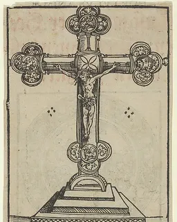 A Silver-Gilt Cross with Christ Crucified, from the Wittenberg Reliquaries by Lucas Cranach the Elder