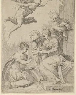 The Mystic Marriage of St. Catherine by Marco Angolo del Moro