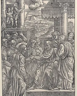 Christ before Pilate, from a series of sixteen prints of the Passion of Christ by Anonymous, Italian, 16th century