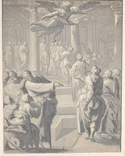 Christ healing the paralytic by Niccolò Vicentino