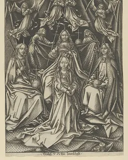 The Coronation of the Virgin, from The Life of the Virgin by Israhel van Meckenem