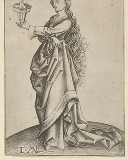 The Third Wise Virgin by Israhel van Meckenem