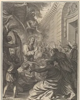 Christ's Entrance into Jerusalem, from The Passion of Christ, plate 2 by Grégoire Huret