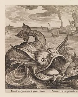 Jonah Cast on Shore by the Fish, from "The Story of Jonah" by Maerten de Vos
