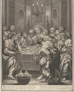 The Last Supper, from The Passion of Christ, plate 5 by Grégoire Huret