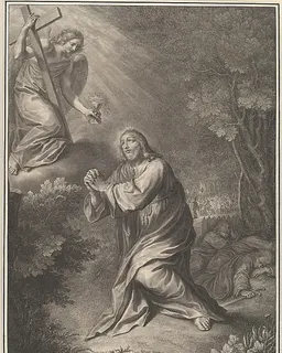 Christ in the Garden, from The Passion of Christ, plate 7 by Grégoire Huret