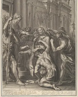 Christ Before Herod, from The Passion of Christ, plate 12 by Grégoire Huret