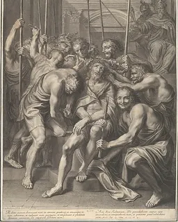 Christ Crowned with Thornes, from The Passion of Christ, plate 14 by Grégoire Huret