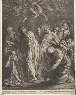 The Entombment, from The Passion of Christ, plate 23 by Grégoire Huret