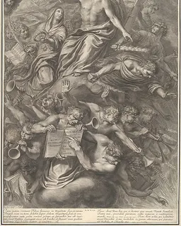 The Last Judgment, from The Passion of Christ, plate 32 by Grégoire Huret
