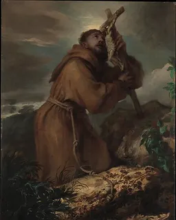 Saint Francis in Ecstasy by Giovanni Benedetto Castiglione (Il Grechetto)