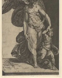 Tobias and the Angel by Cherubino Alberti (Zaccaria Mattia)