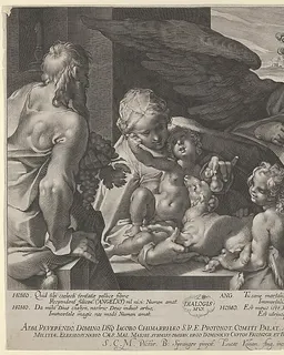 Holy Family with Saint John by Lucas Kilian