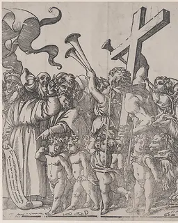 Section D: Angels Sounding Trumpets etc, from "The Triumph of Christ" by Andrea Andreani