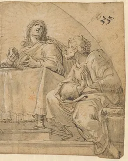 Christ at Emmaus by Hans Georg Asam