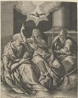 Saint Peter, Saint Paul, and Saint John the Baptist by Antonius Wierix, II