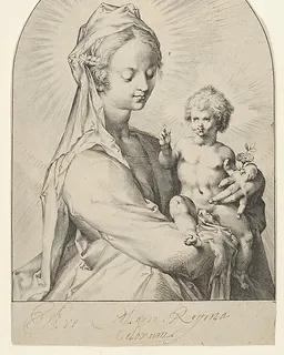 The Virgin with the Child Blessing by Jan Muller