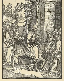 The Entry into Jerusalem, from Speculum passionis domini nostri Ihesu Christi by Hans Schäufelein