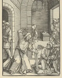 Christ Purifying the Temple, from Speculum passionis domini nostri Ihesu Christi by Hans Schäufelein