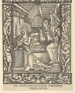 The Annunciation, from Vigerius by Hans Schäufelein