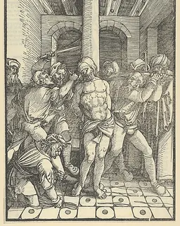 Christ Scourged, from Speculum passionis domini nostri Ihesu Christi by Hans Schäufelein