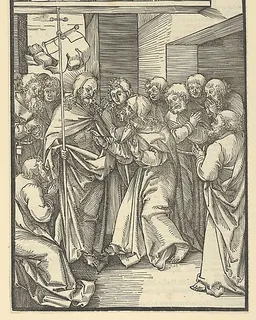 The Incredulity of Thomas, from Speculum passionis domini nostri Ihesu Christi by Hans Schäufelein