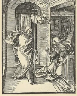 Christ Appearing to his Mother, from Speculum passionis domini nostri Ihesu Christi by Hans Schäufelein