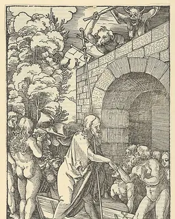 Christ in Limbo, from Speculum passionis domini nostri Ihesu Christi by Hans Schäufelein