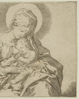 The Virgin holding the infant Christ, after Reni by Anonymous, 17th century